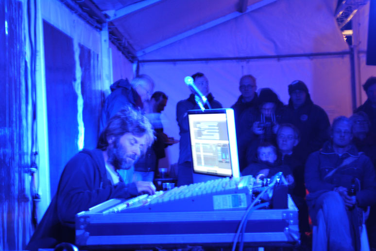 David Burraston (aka Dave Noyze) performing at Wired Lab Open Day 2014